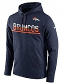 Men's Denver Broncos Nike Sideline Circuit Pullover Performance Hoodie - Navy FengYun,baseball caps,new era cap wholesale,wholesale hats